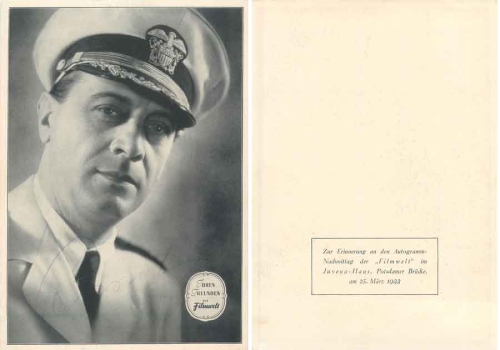 Froehlich Gustav actor film world large photo 15 x 21 cm with original autograph 1933
