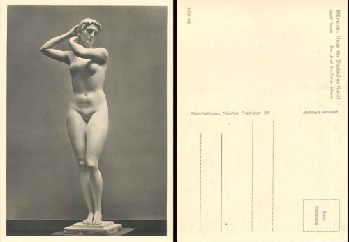 HDK339 Josef Thorak The judgment of Paris Athene (act) * ca.1940 Photo-Hoffmann Munich