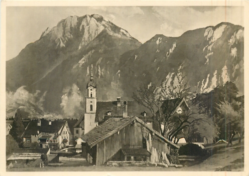 HDK398 Anton Kuermaier at the Messner Wirt in Kiefersfelden * around 1940