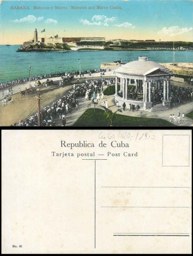 Habana Cuba Lighthouse Malecon and Morro Castle *approx. 1920