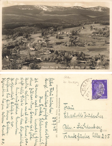 Hain Riesengebirge Schlesien Przesieka o 1942