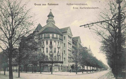 Halensee Berlin Katharinenstraße und Kurfürstendamm * um 1910