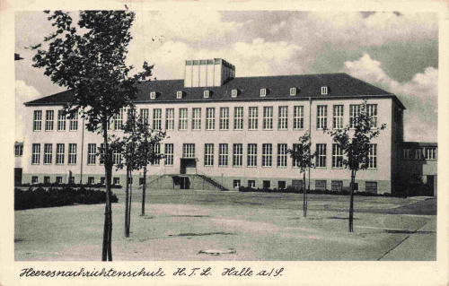 Halle Saale Heeresnachrichtenschule H.T.L.  Feldpoststempel 1942