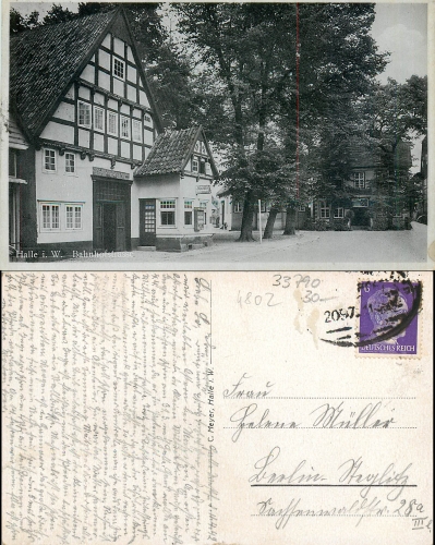 Halle Westfalen Bahnhofstrasse o 11.4.1942
