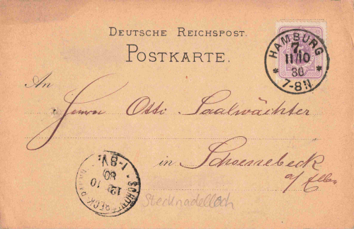 Hamburg Börse 1880 – Seltener Vorläufer mit Stempel Historische Postkarte