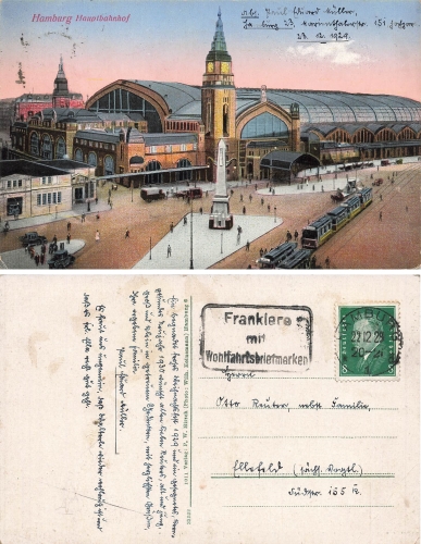 Hamburg main station on December 22, 1929