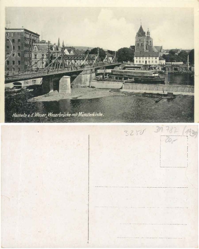 Hamelin Weser Bridge Minster Church *1930
