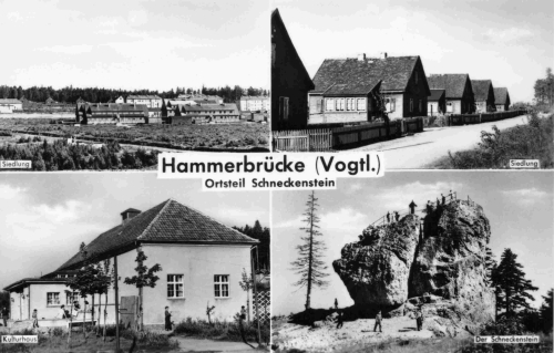 08286 Schneckenstein Hammerbrücke Vogtland  Alte Postkarte * 1968