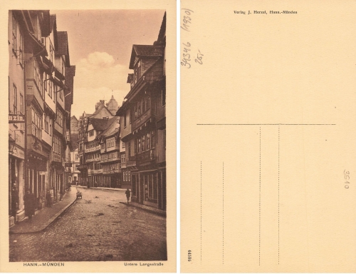 Hann Münden Untere Langestraße *ca.1920