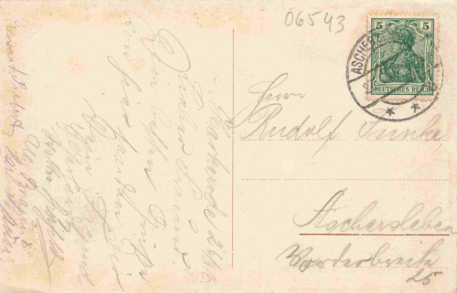 06456 Harkerode Burg Arnstein Gasthof zum grünen Röckchen o 1916