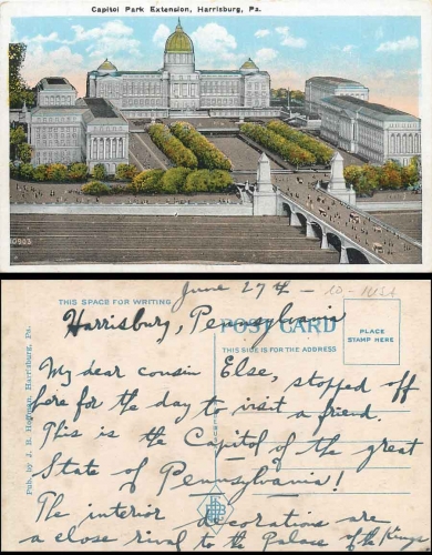 Harrisburg Pennsylvania Capitol Park Extension gebr. ca.1920