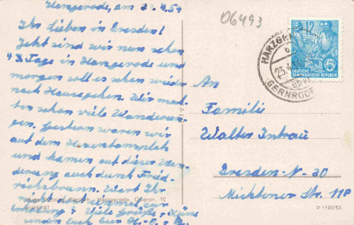Harzgerode Jugendherberge "Junger Pionier" o 1954