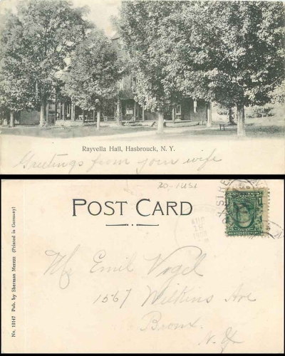 Hasbrouck New York Rayvella Hall o 18.8.1908