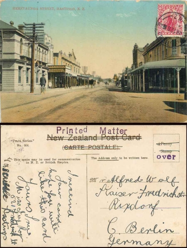Hastings Heretaunga Street New Zealand  o 18.3.1912