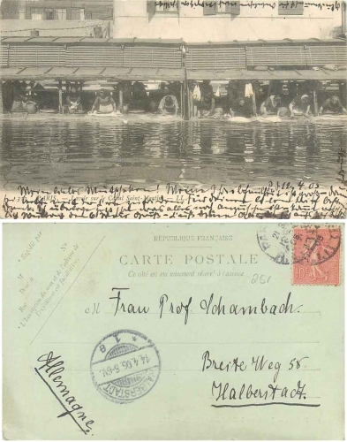 Housework Paris Canal Saint Martin women washing 1905
