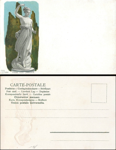 Hebe von Canova embossing card * around 1900