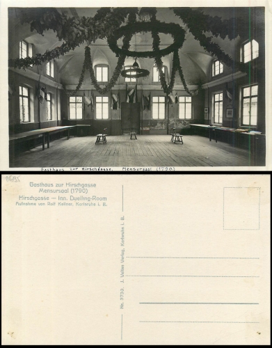 Heidelberg Gasthaus zur Hirschgasse refectory hall * approx. 1930