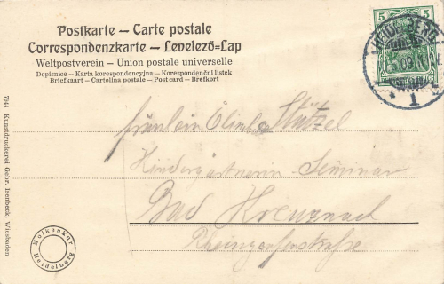 Heidelberg Otto Heinrichsbau Hochprägekarte o 1909