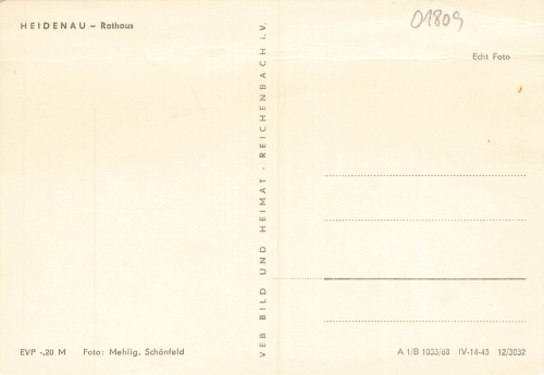 01809 Heidenau Sachsen Rathaus * 1968