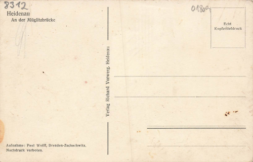 01809 Heidenau Sachsen Mueglitztalbruecke * um 1920
