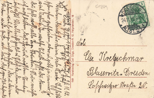 01809 Heidenau Sachsen Schule o 1915