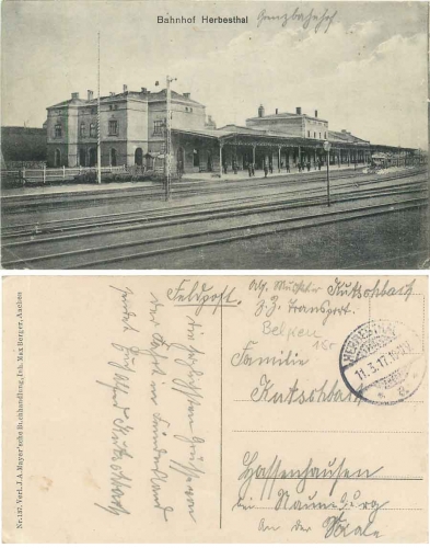 Herbesthal Belgien Bahnhof o 11.3.1917