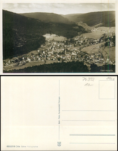 76332 Herrenalb Totalansicht * ca. 1940