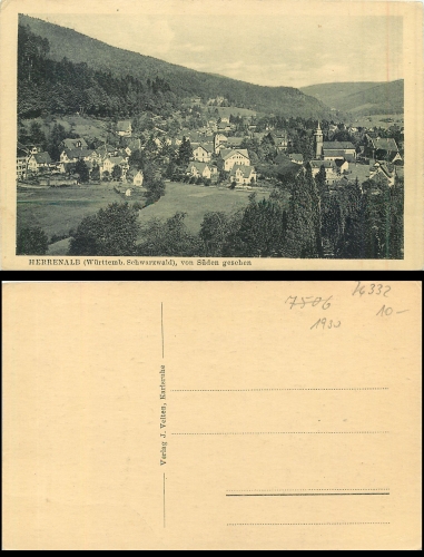 76332 Herrenalb Schwarzwald * ca. 1930