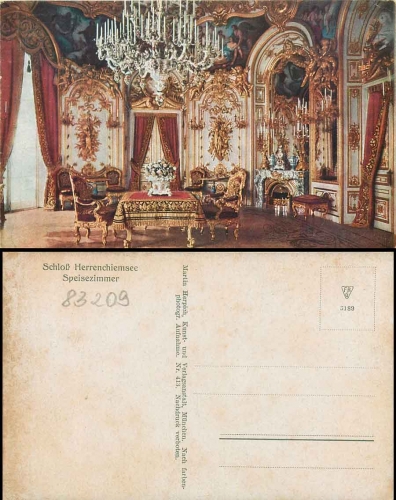 83209 Herrenchiemsee, Schloss Speisezimmer  *ca. 1920
