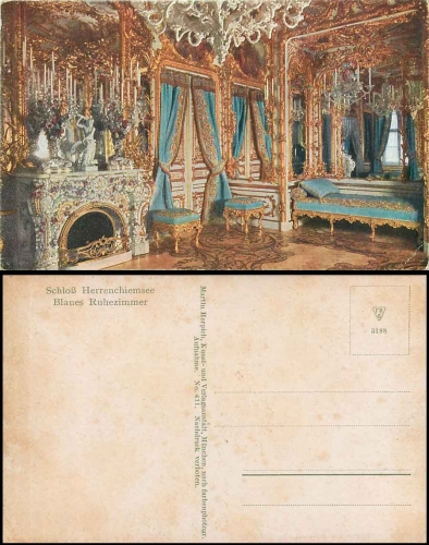 83209 Herrenchiemsee Schloss Blaues Ruhezimmer * ca. 1920