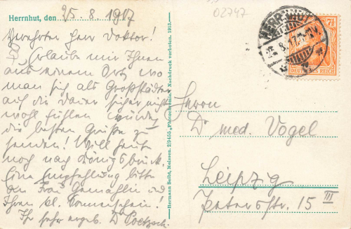 02747 Herrnhut Herrschaftshaus o 1917