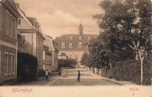 02747 Herrnhut Oberlausitz Kirche * um 1900