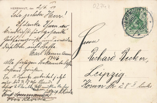 02747 Herrnhut Oberlausitz o 1910