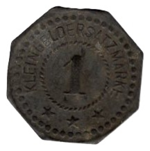 Hersfeld town small change replacement stamp 1 pfennig emergency coin