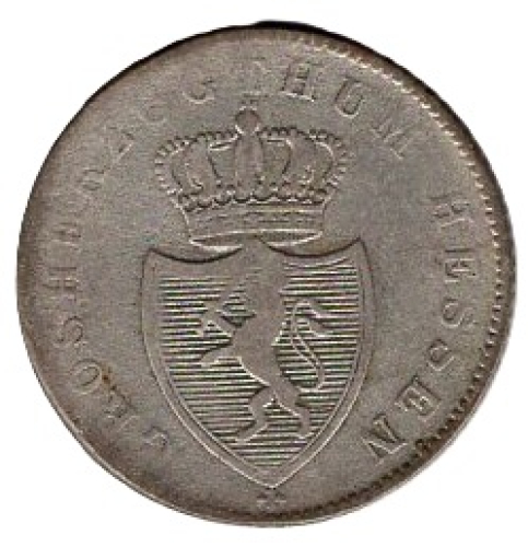 Hessen Grosherzogthum 6 Kreuzer 1838