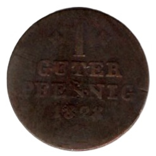 Hessen Kassel 1 Guter Pfennig 1828 Wilhelm II.