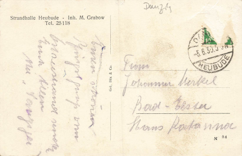 Heubude Danzig Strandhalle o 1930