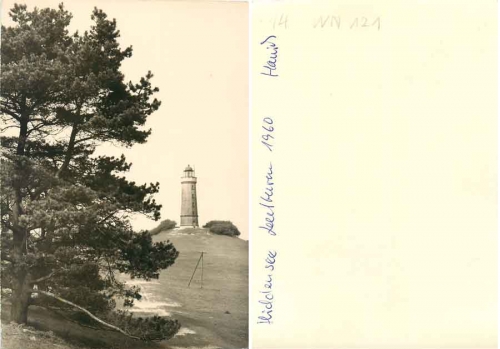 18565 Hiddensee Leuchtturm auf dem Dornbusch Druckvorlage *1960 