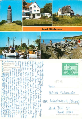 18565 Hiddensee Mehrbildkarte gebraucht 1979
