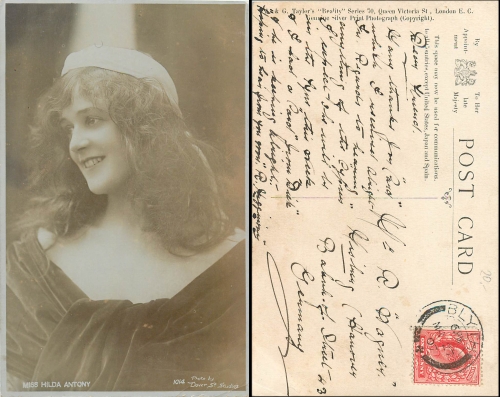 Hilda Antony 27.3.1907 Nr. 1014 Photo by Dover Studios