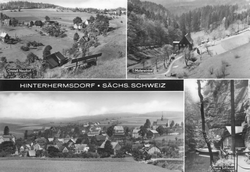 01855 Hinterhermsdorf Sächsische Schweiz Mehrbildkarte o 1979