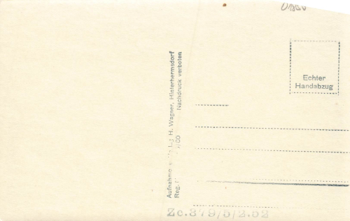 01855 Hinterhermsdorf Sächsische Schweiz * 1952