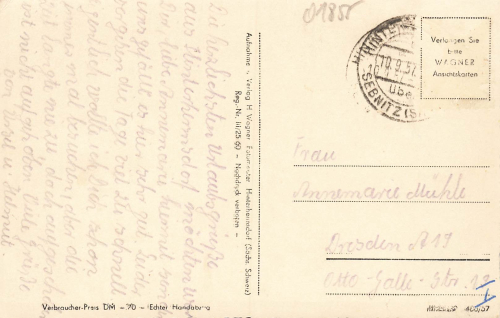 01855 Hinterhermsdorf Sächsische Schweiz o 1957