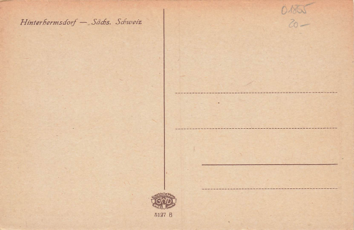 01855 Hinterhermsdorf Saxon Switzerland * around 1930