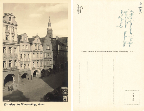 Hirschberg Riesengebirge Schlesien Markt  Jelenia Gora * 1941