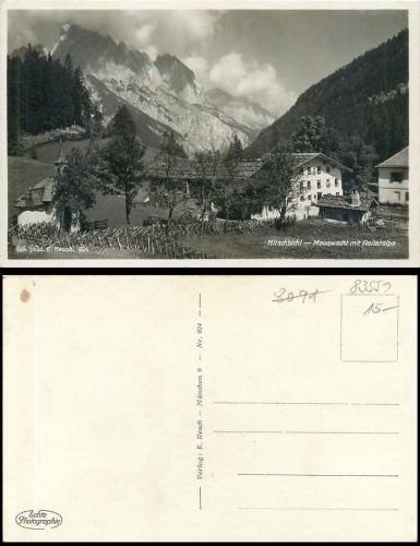 Hirschbichl Hinterthal Mooswacht mit Reiteralpe, * ca. 1950
