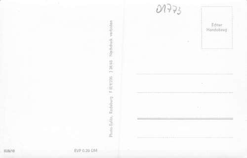 01773 Hirschsprung Erzgebirge * 1960