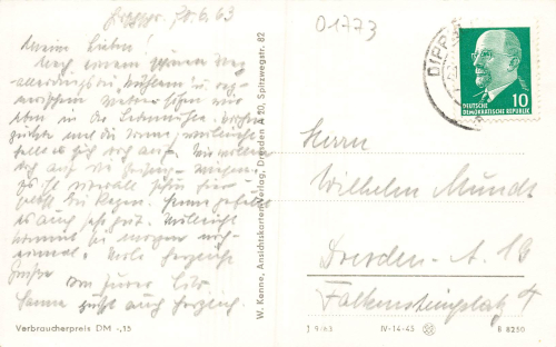 01773 Hirschsprung Erzgebirge o 1963