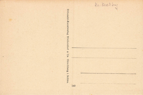 Hochstein Isergebirge Schlesien Künstlerkarte Wysoki Kamień * um 1910