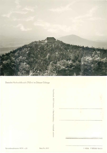 02797 German Hochwaldbaude Zittau Mountains *1966 Hanich1889